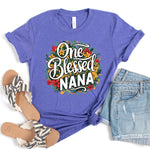 One Blessed Nana Floral Women's T-Shirt