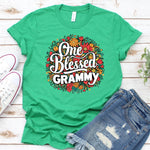 One Blessed Grammy Floral Women's T-Shirt