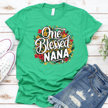 One Blessed Nana Floral Women's T-Shirt