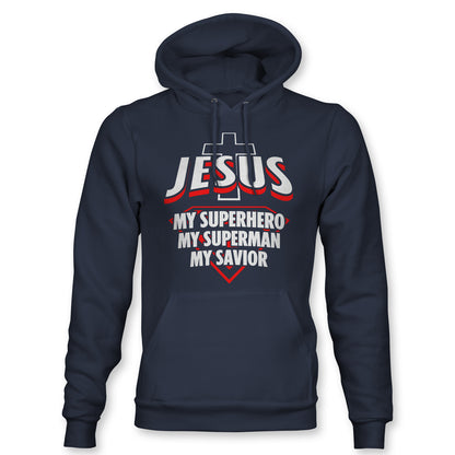 Jesus Is My Superhero Men's Hoodie