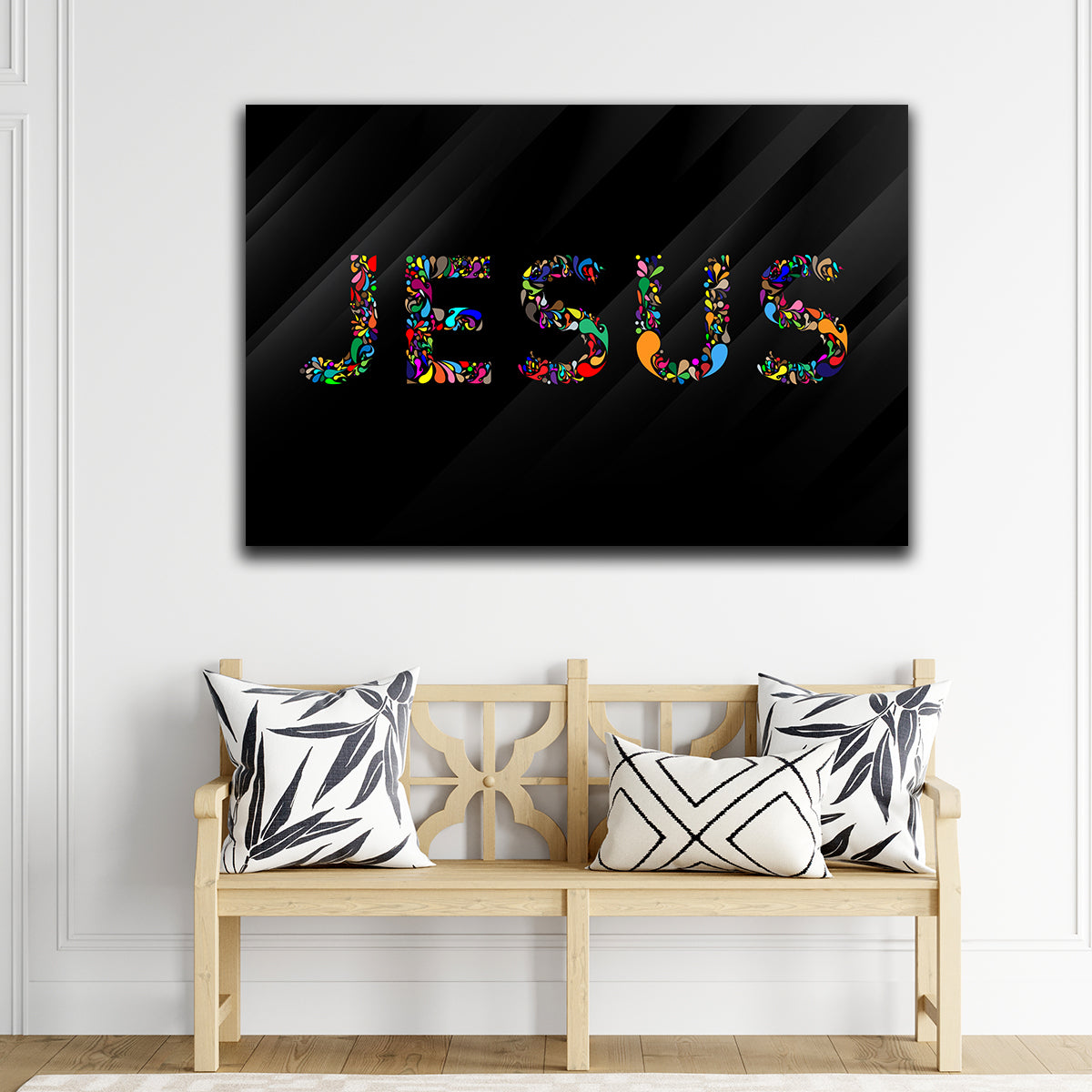 Jesus Colorful Premium Canvas