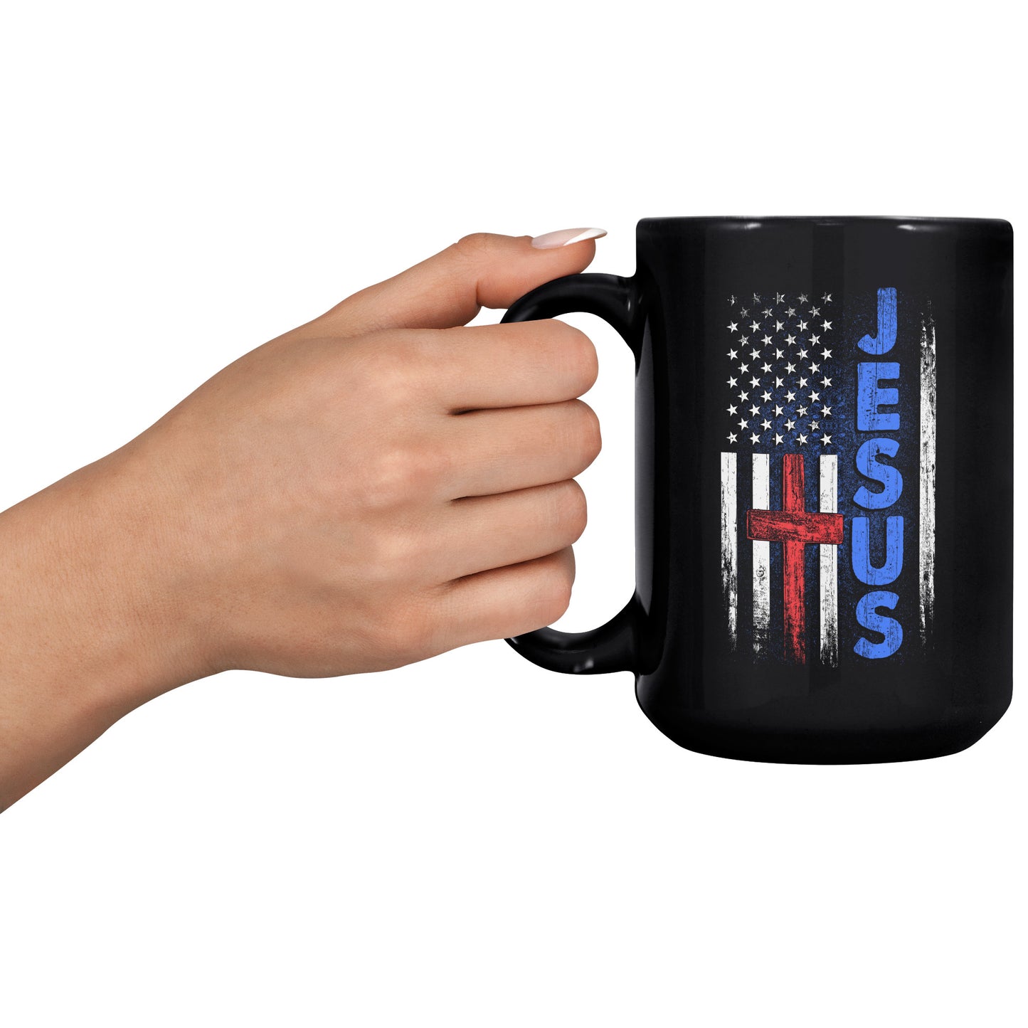 Jesus USA Flag 15oz Coffee Mug