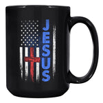 Jesus USA Flag 15oz Coffee Mug