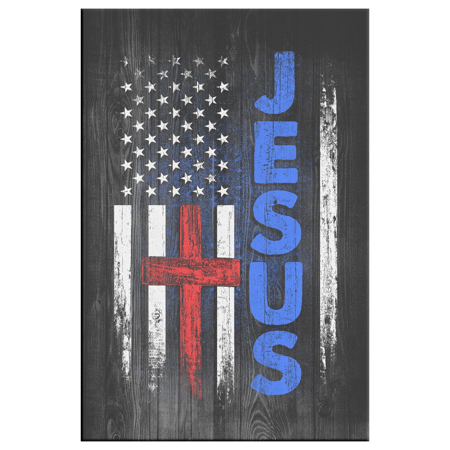 Jesus USA Flag Premium Canvas