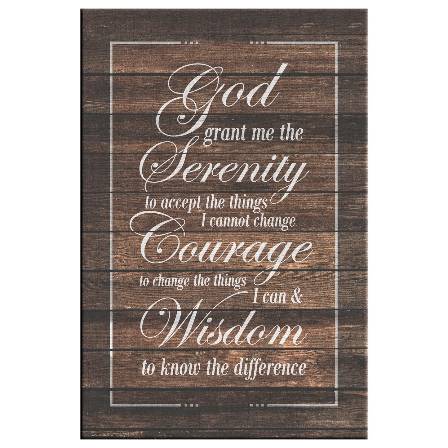 Serenity Prayer - Rustic Premium Canvas