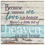 Someone We Love Is In Heaven Teal Premium Square Canvas