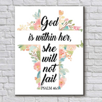 God Is Within Her She Will Not Fail Premium Canvas