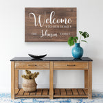 Welcome To Our Home Personalized Premium Canvas