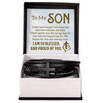 To My Son Premium Men's Cross Bracelet