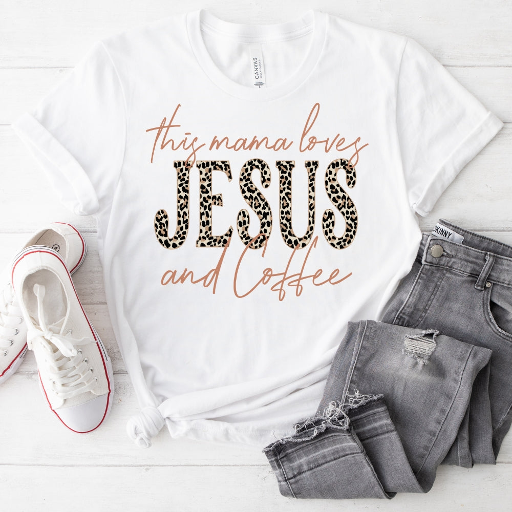 This Mama Loves Coffee And Jesus Women's T-Shirt