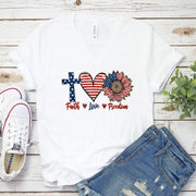 Faith Love Freedom Women's V-Neck Shirt