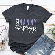 This Nanny Prays Women's V-Neck Shirt
