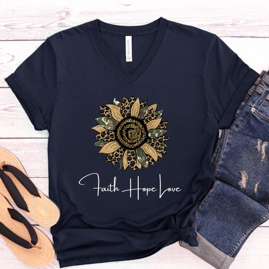 Faith Hope Love Women's V-Neck Shirt