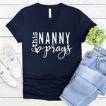 This Nanny Prays Women's V-Neck Shirt