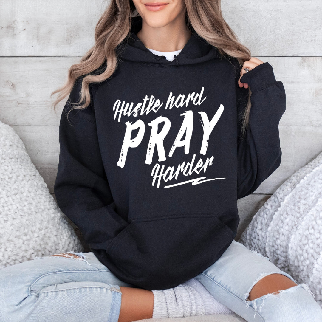 Hustle Hard Pray Harder Women s Christian Hoodie Christian Style