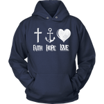 "Faith Hope Love"unisex christian hoodie