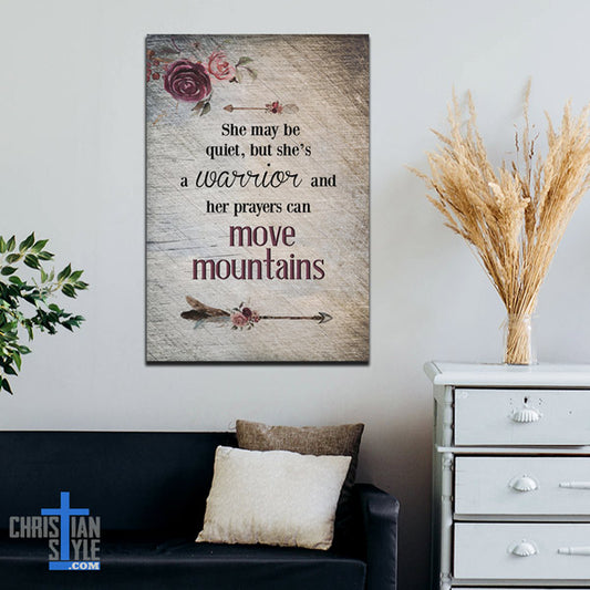 "Her Prayers can Move Mountains" Premium Canvas