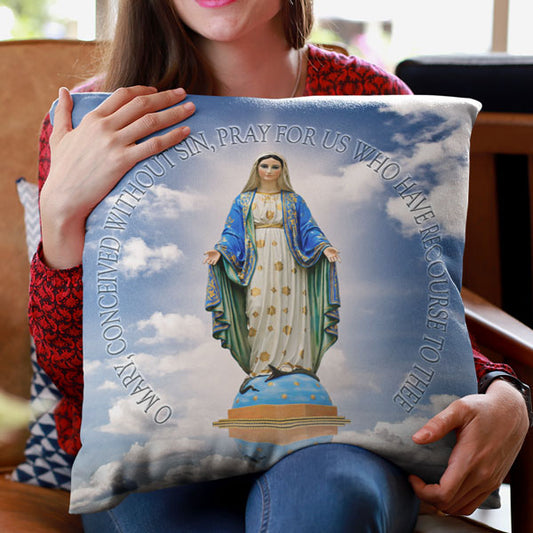 "Pray for Us" Mary Pillow