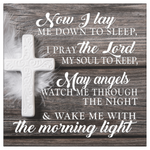 "Now I Lay Me Down to Sleep, I Pray the Lord My Soul to Keep, May Angels Watch me Through the Night & Wake Me With the Morning Light"Canvas wall art.