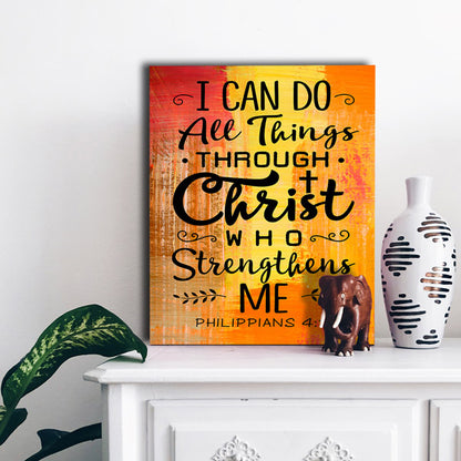 i can do all things through Christ canvas wall art