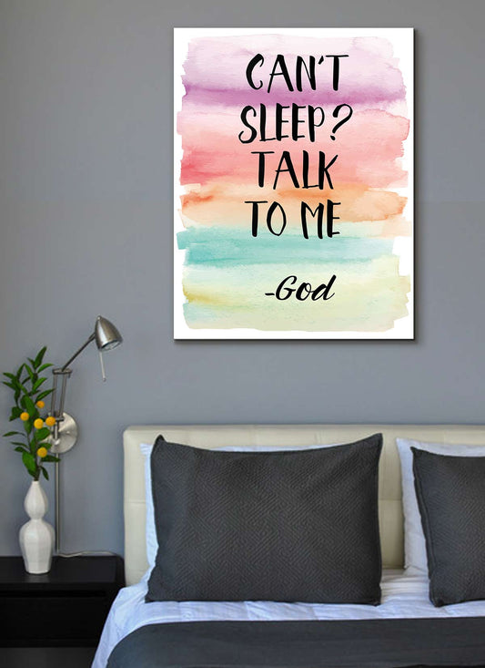 "Can't Sleep? Talk to Me" Premium Canvas
