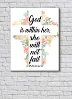 "GOD IS WITHIN HER" PREMIUM CANVAS