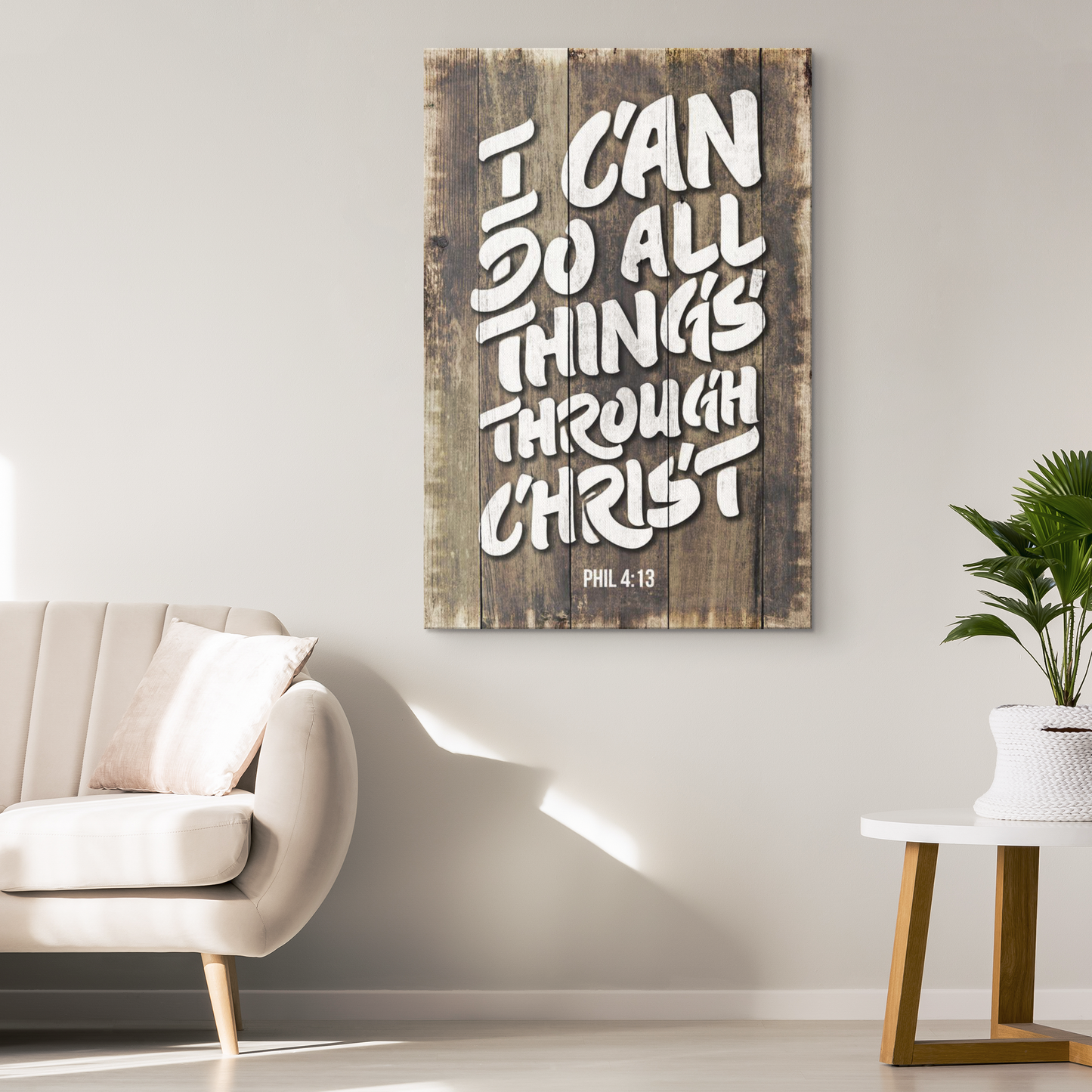 "I Can Do All Things" Premium Rustic Canvas