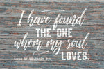 "Found the One Whom My Soul Loves" Premium Canvas