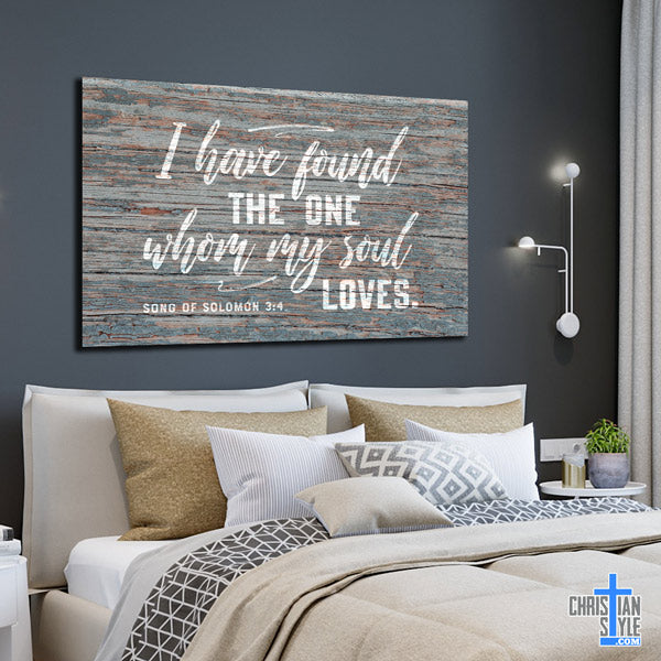 "Found the One Whom My Soul Loves" Premium Canvas