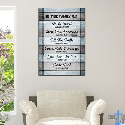 "In this family" christian Premium Canvas