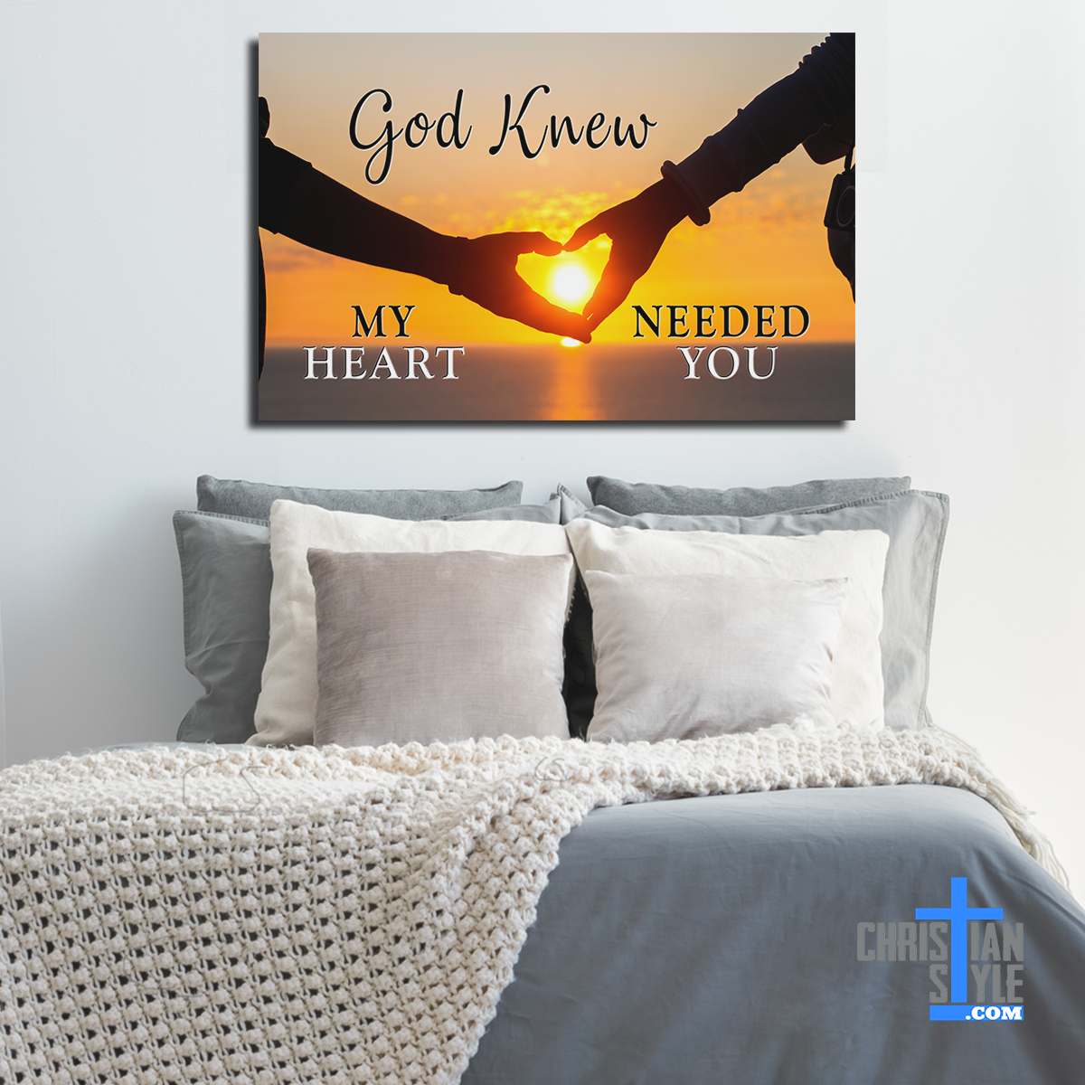 "God Knew My Heart Needed You" Premium Canvas