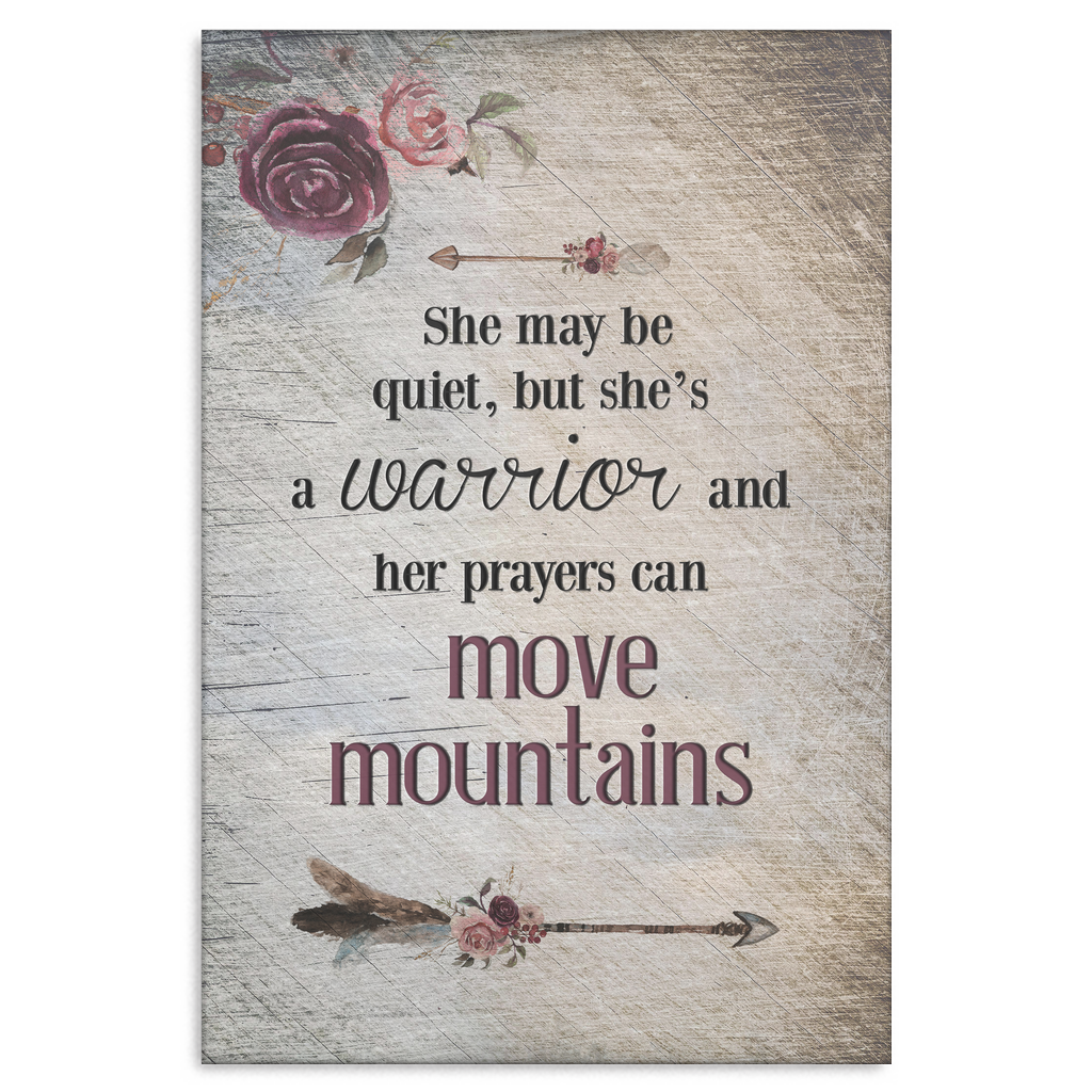 "Her Prayers can Move Mountains" Premium Canvas
