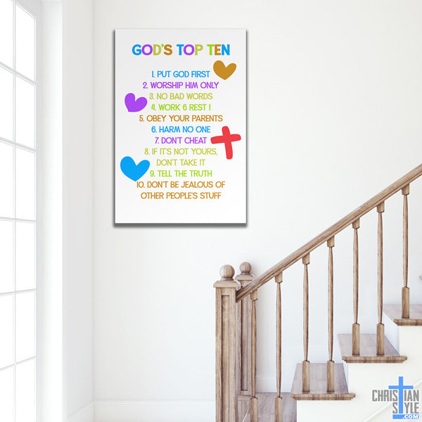 "God's Top Ten" Premium Canvas