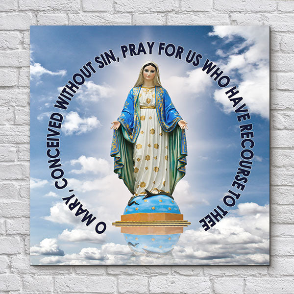"PRAY FOR US" MARY PREMIUM CANVAS