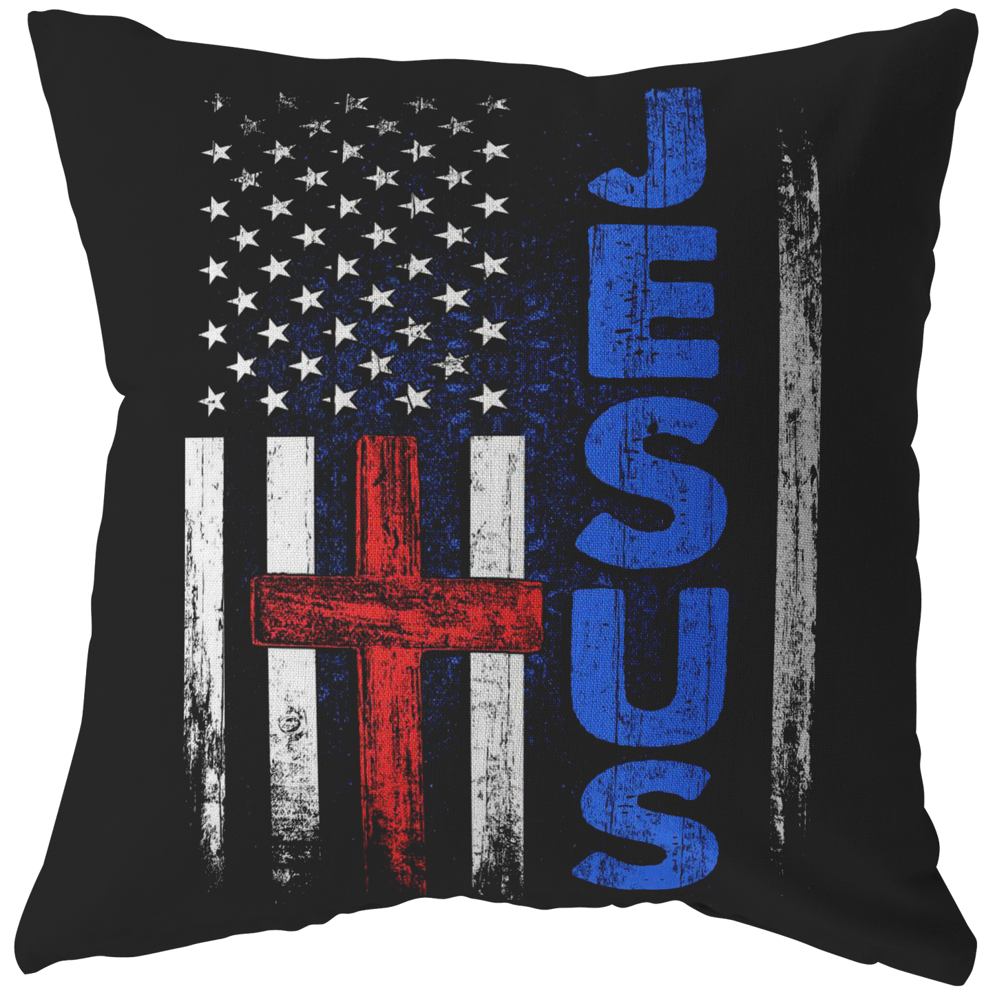 "Jesus American Flag" Pillow