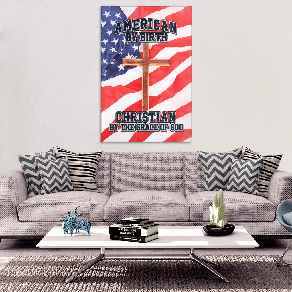 "American By Birth" Premium Canvas